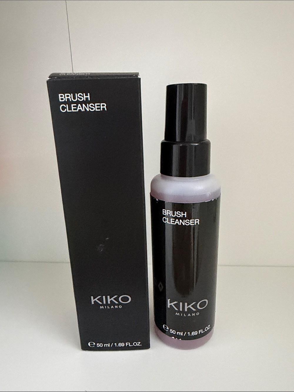 Milano Brush Cleanser Spray - Black Bottle with Subtle Purple Tint